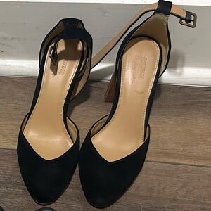 Soludos black chunky heels size 8.5